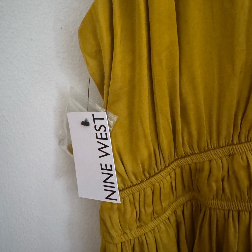 Nine West Mustard Yellow Sleeveless Top Sz L - Picture 3 of 5